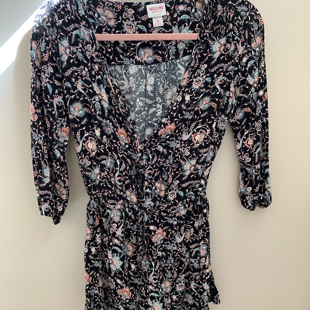 Paisleys button front romper